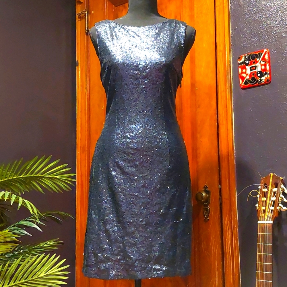 LuLu's Blue Sequins Dress